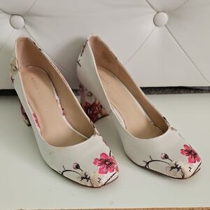 Kelly & Katie Floral Pink and Cream Heels